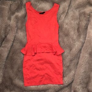 Coral mini dress